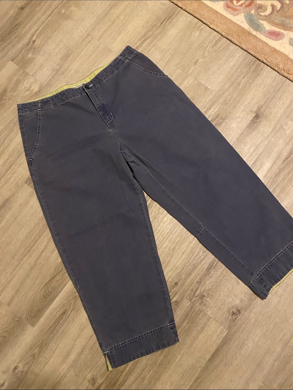 Royal Robbins Blue/Lime Travel Pants Waistband Detail